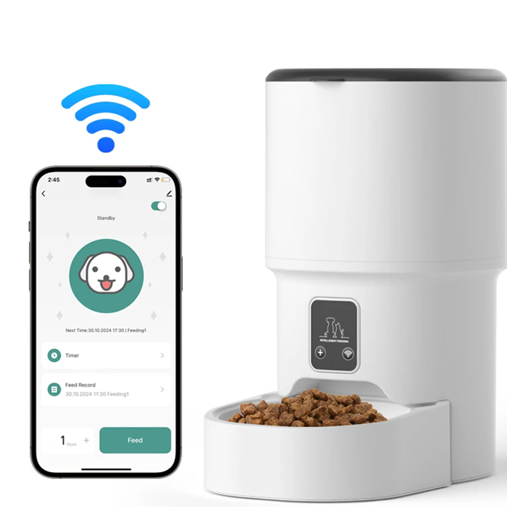 Comedero Automático Inteligente para Perros y Gatos - Control Wifi desde tu Móvil