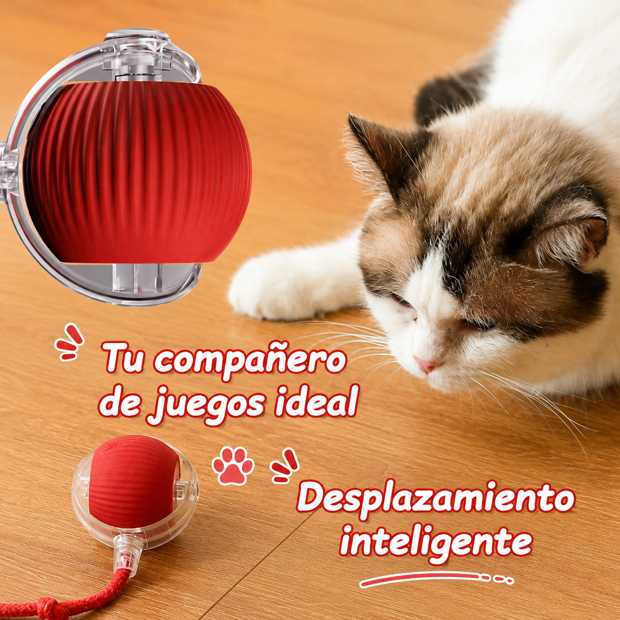 Juguete interactivo para gatos - Pelota inteligente que activa su instinto de caza