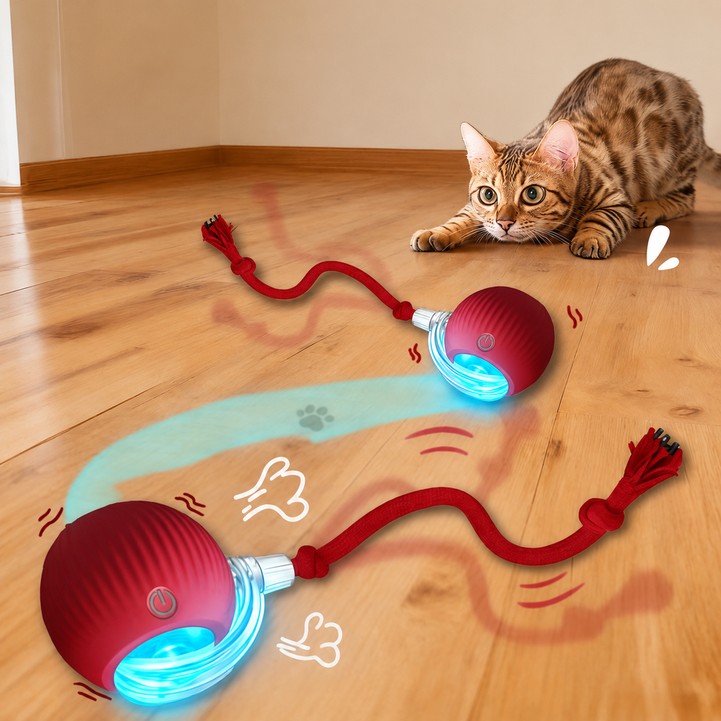 Juguete interactivo para gatos - Pelota inteligente que activa su instinto de caza