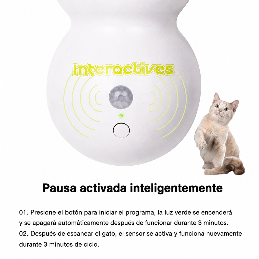 Juguete Interactivo para Gatos con Sensor de Movimiento